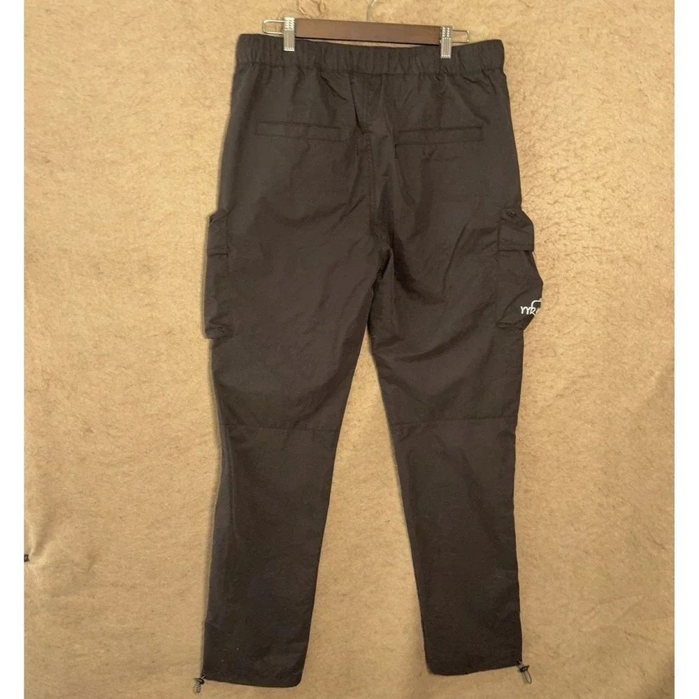 Smoke Rise Cargo Pants Mens Sz M Black‎ Drawstring Cinch Hem Streetwear
